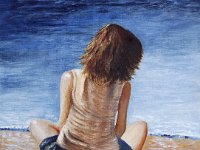 La ragazza sulla spiaggia  Olio su tela - 40 x30